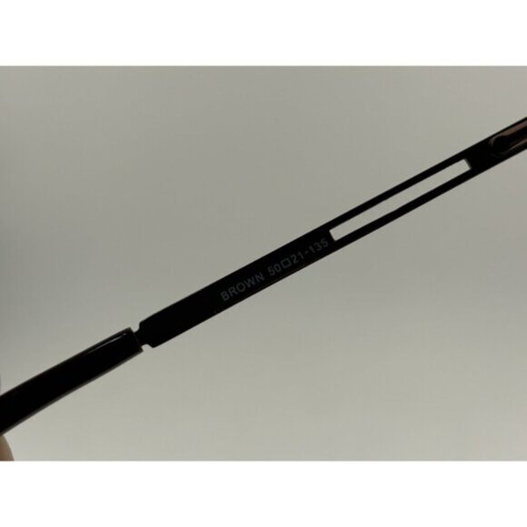 DICAPRIO EYEWEAR - DC40 BROWN 50-21-134 Metal Half Rim Glasses Frames - Picture 6 of 7